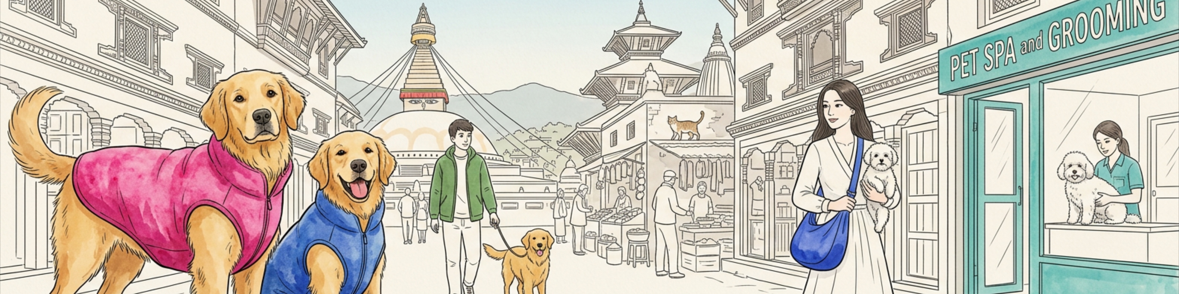 Dogs in pet jackets — Spaws by Vani